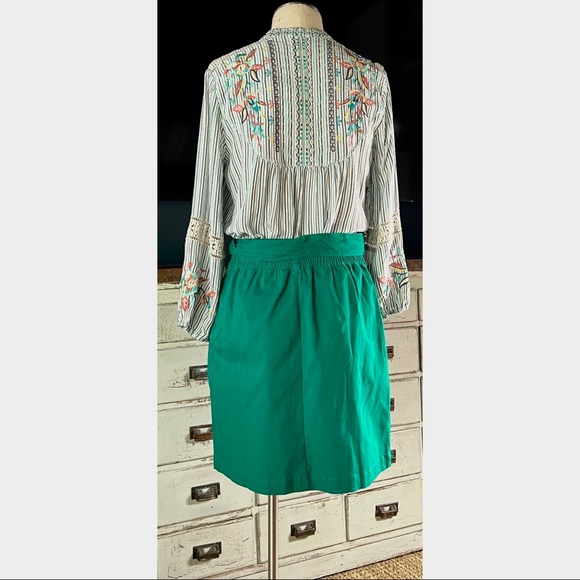 Johnny Was Lais Paris Effortless Striped Embroidered Blouse NWT New S - Picture 13 of 16